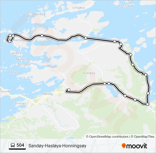504 Bus Line Map