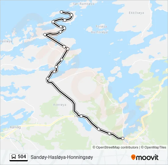 504 Bus Line Map