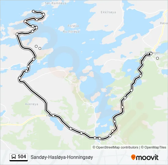 504 Bus Line Map