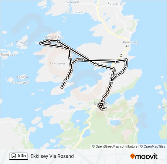 505 Bus Line Map