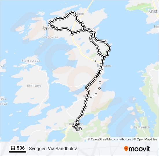 506 bus Line Map