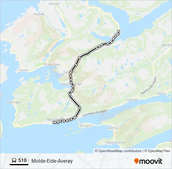 510 Bus Line Map