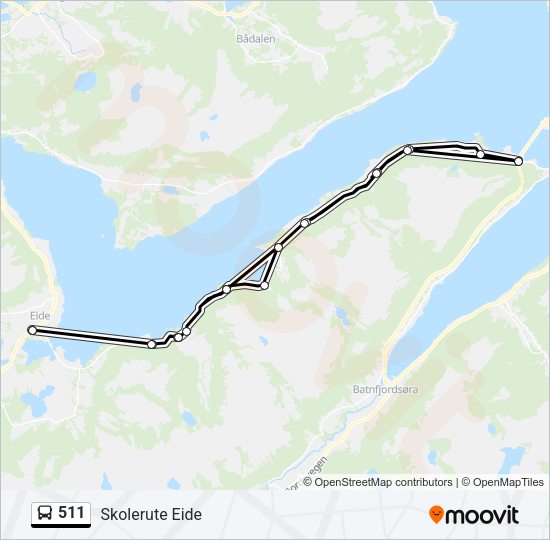 511 Bus Line Map