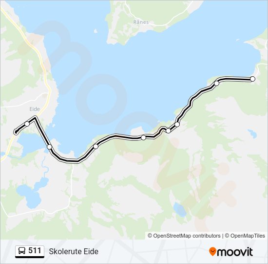 511 Bus Line Map