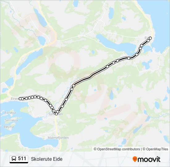 511 Bus Line Map