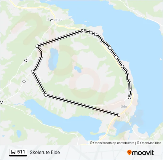 511 Bus Line Map