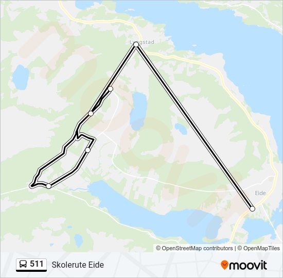 511 Bus Line Map