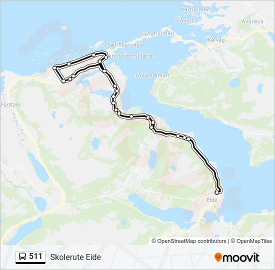 511 Bus Line Map