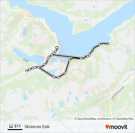 511 Bus Line Map
