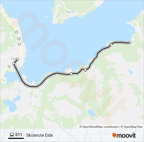 511 Bus Line Map