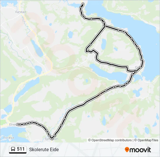 511 Bus Line Map