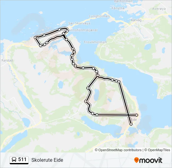 511 Bus Line Map