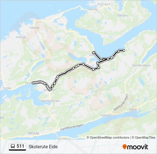 511 Bus Line Map