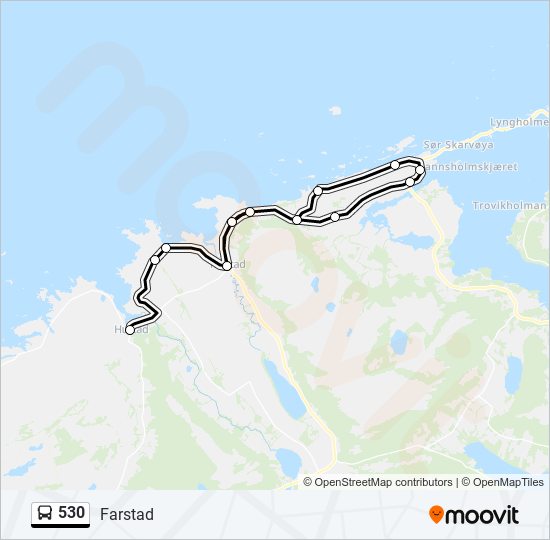 530 bus Line Map