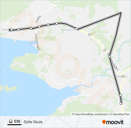 530 bus Line Map