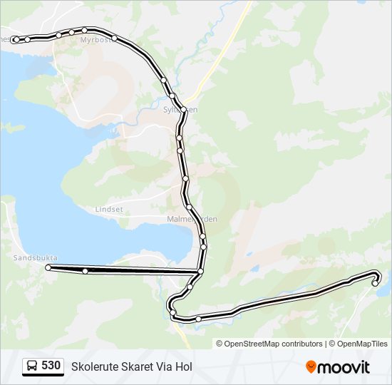 530 bus Line Map