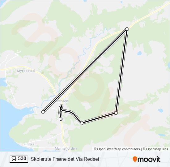 530 bus Line Map