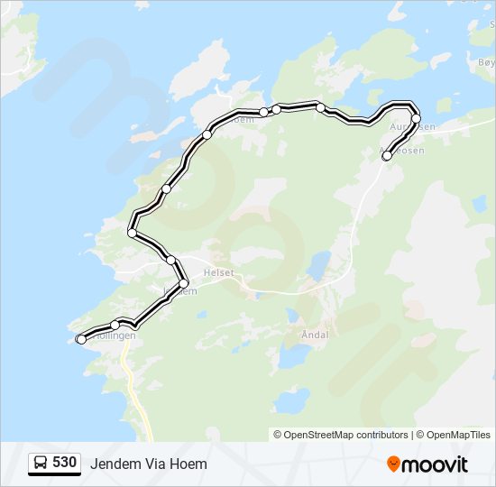 530 bus Line Map