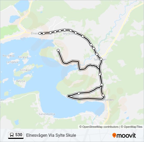 530 bus Line Map