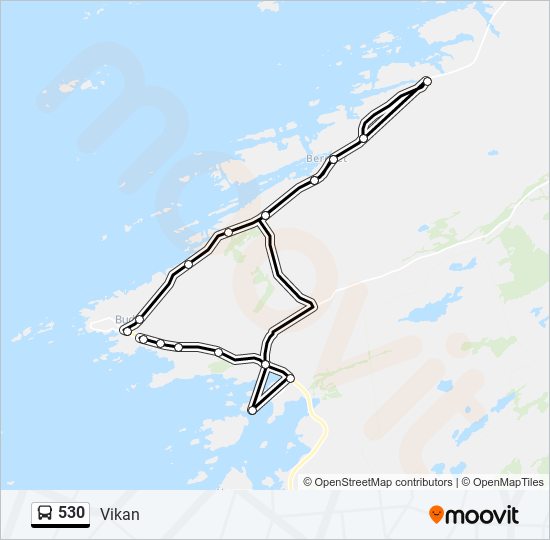 530 bus Line Map