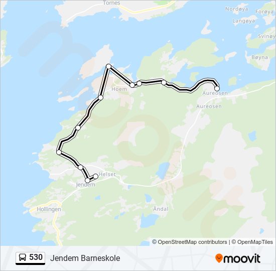 530 bus Line Map