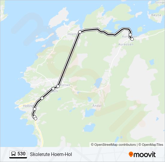 530 bus Line Map