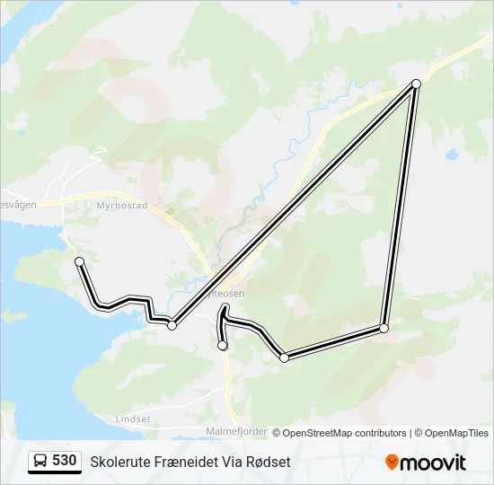 530 Bus Line Map