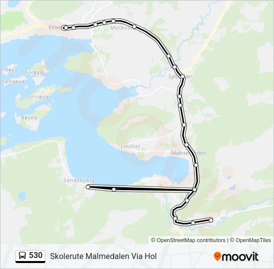 530 Bus Line Map