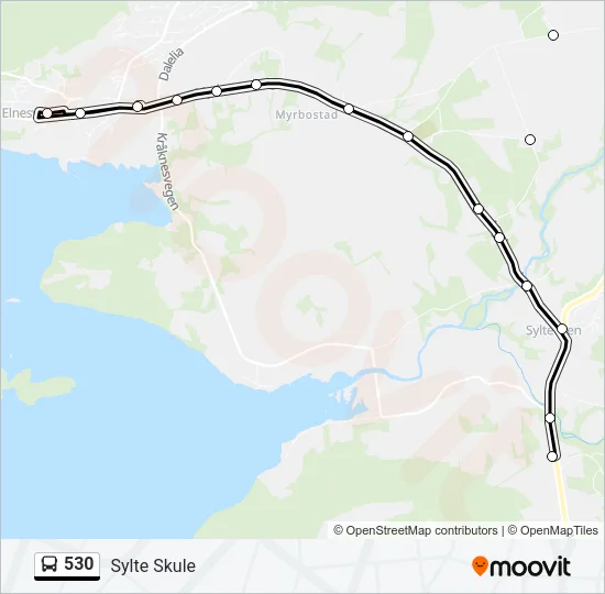 530 Bus Line Map