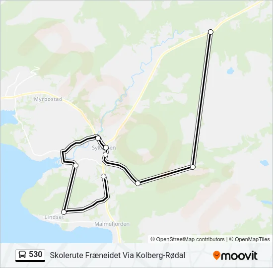 530 Bus Line Map