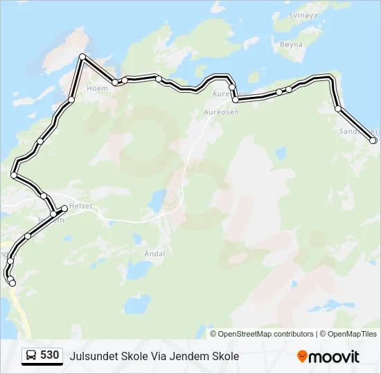 530 Bus Line Map