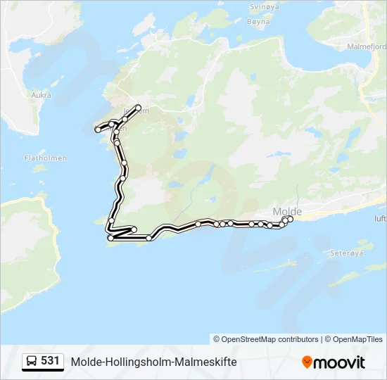 531 Bus Line Map