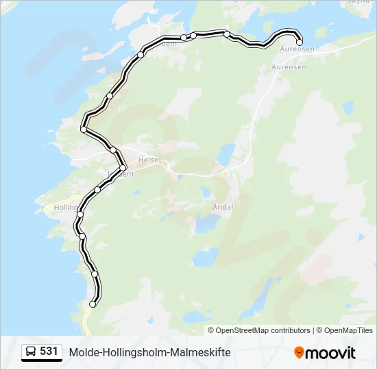 531 Bus Line Map