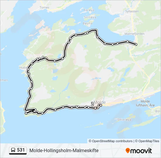 531 Bus Line Map