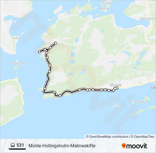 531 Bus Line Map