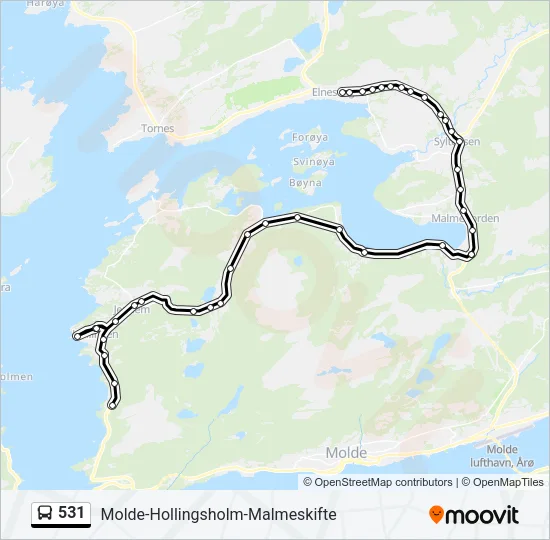 531 Bus Line Map