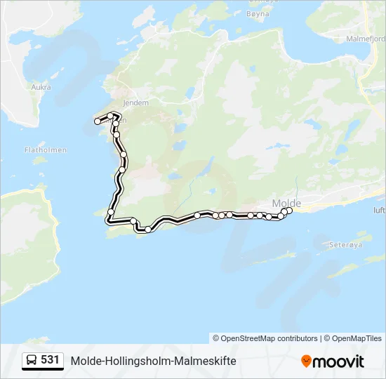 531 Bus Line Map