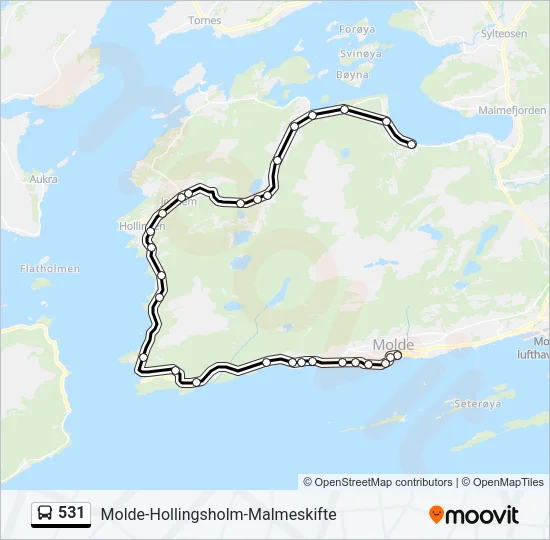 531 Bus Line Map