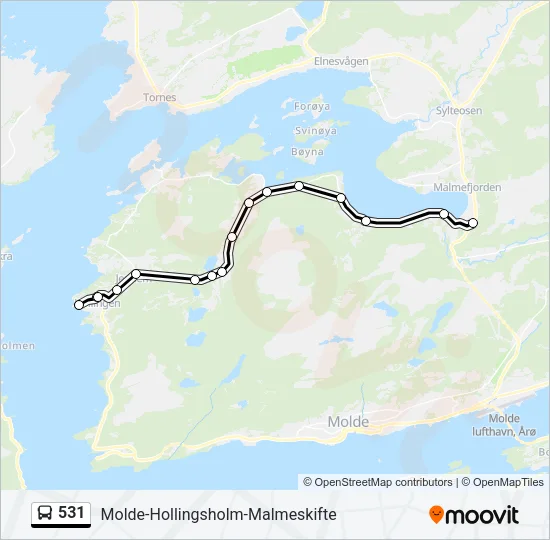 531 Bus Line Map