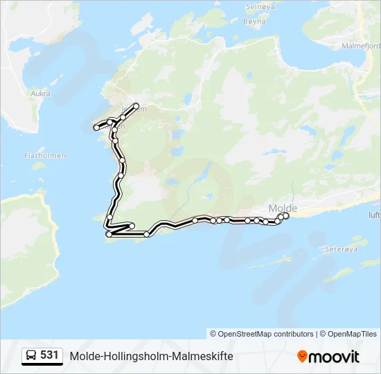531 Bus Line Map