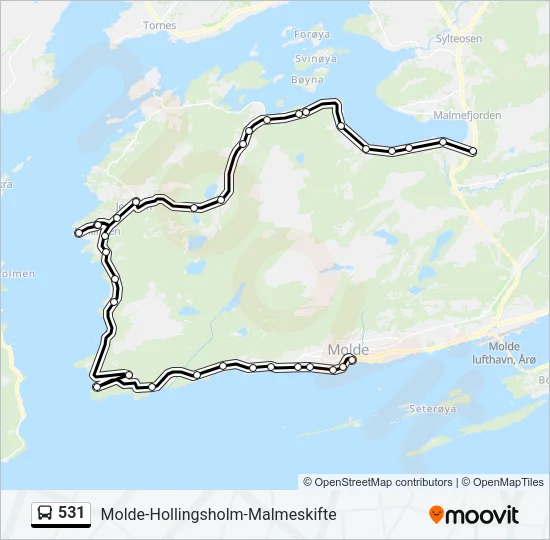531 Bus Line Map