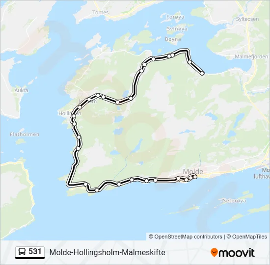 531 Bus Line Map