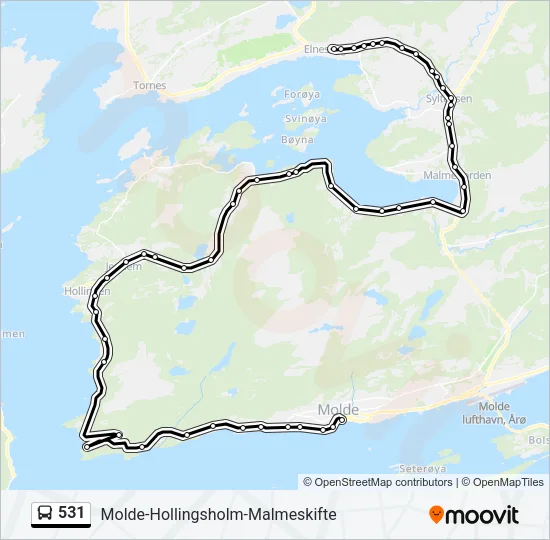 531 Bus Line Map