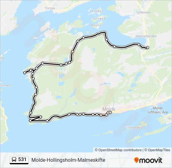 531 Bus Line Map