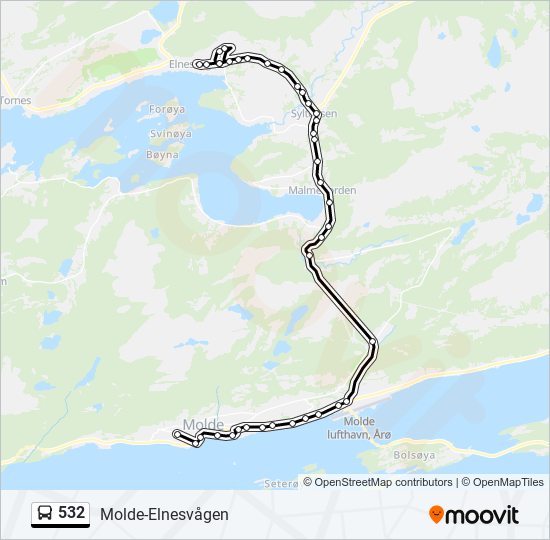 532 bus Line Map