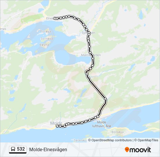 532 Bus Line Map