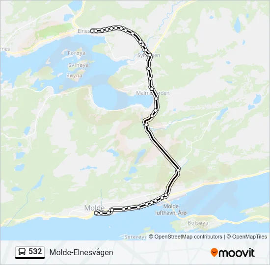 532 Bus Line Map