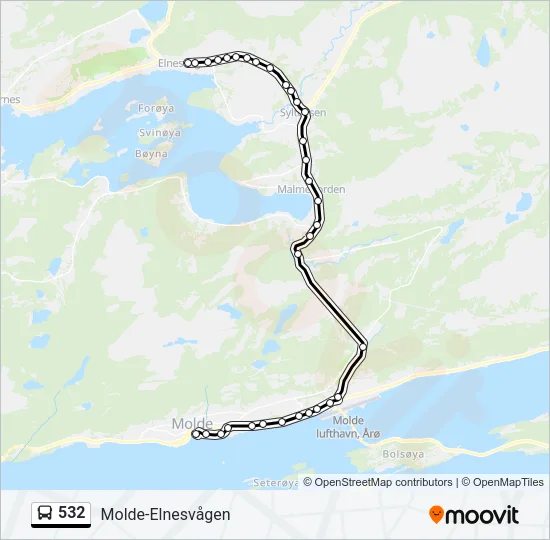 532 Bus Line Map