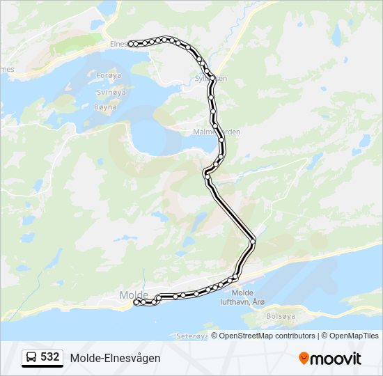 532 buss Linjekart