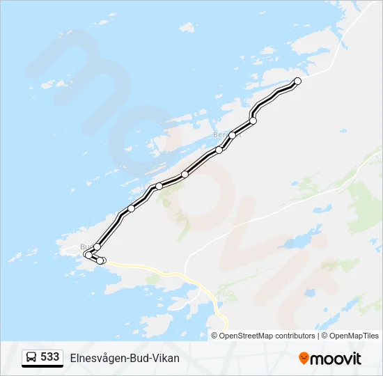 533 Bus Line Map
